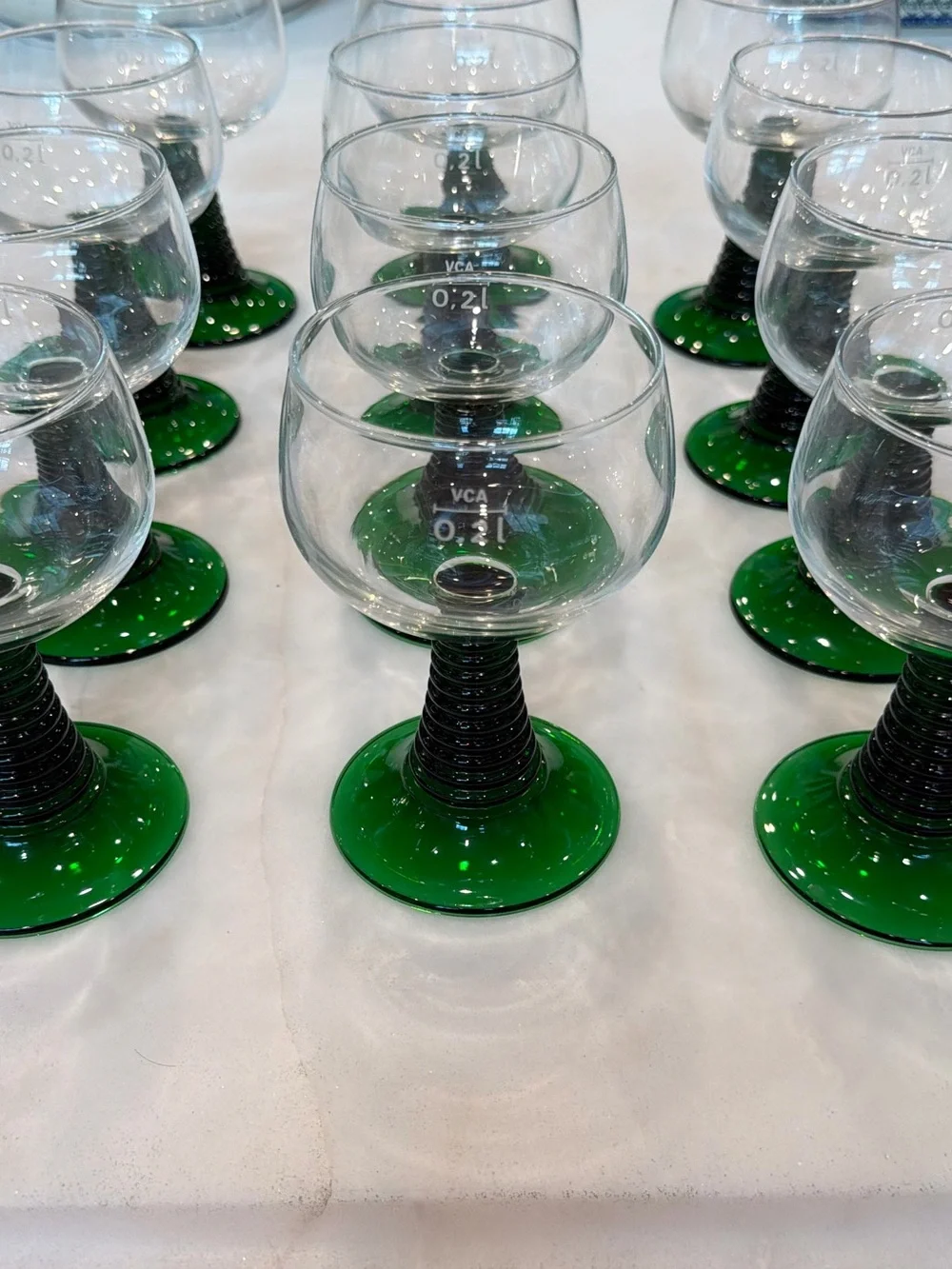Set of 12 Vintage German Roemer Glasses